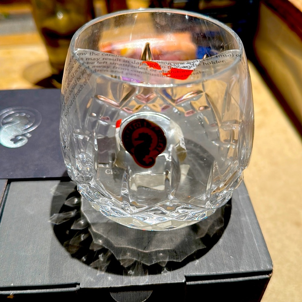 Two Waterford Crystal Lismore Votives
